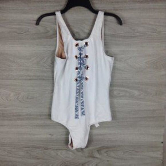 Tart Collection Blakely Rib One-Piece white Swimsuit size L - Picture 3 of 8